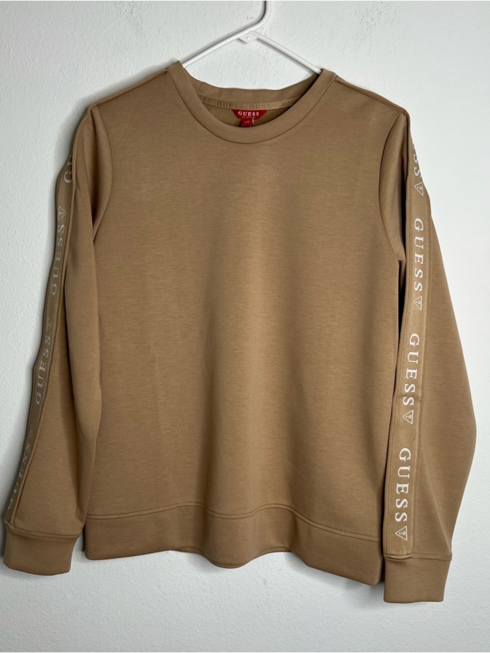 Guess Los Angeles Spellout Sweatshirt Mens Size L Taupe